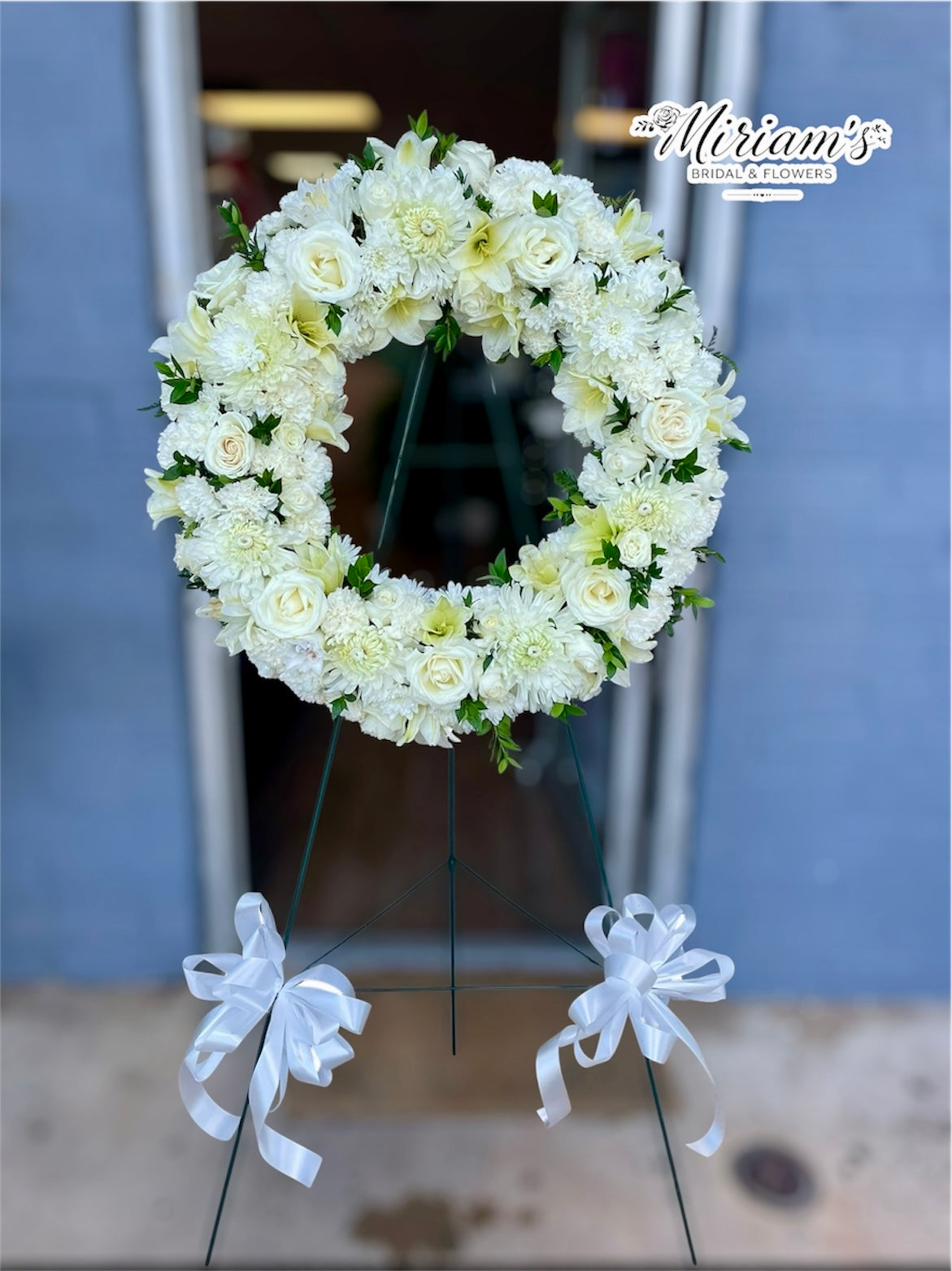 Sympathy All White Wreath
