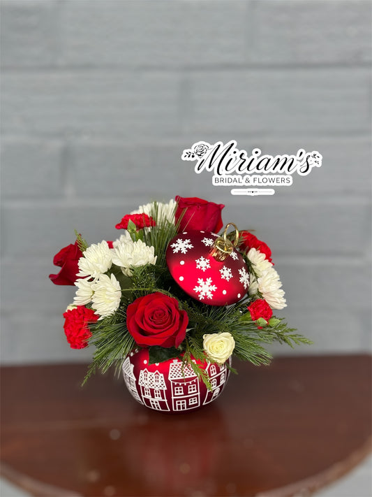 Cheer in Winter Snow Ornament