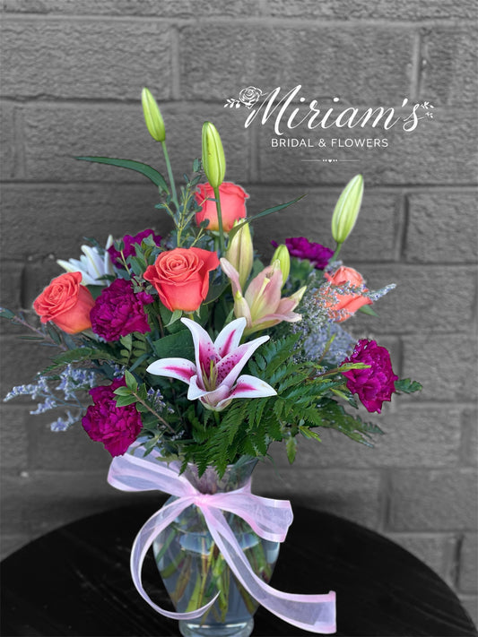 Orange-Purple Crush Bouquet